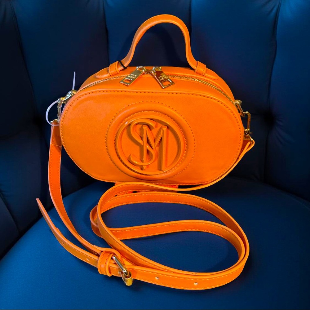 Steve Madden NWT Amazing & Fun Orange Mango Small Crossbody Satchel Bag (P159)